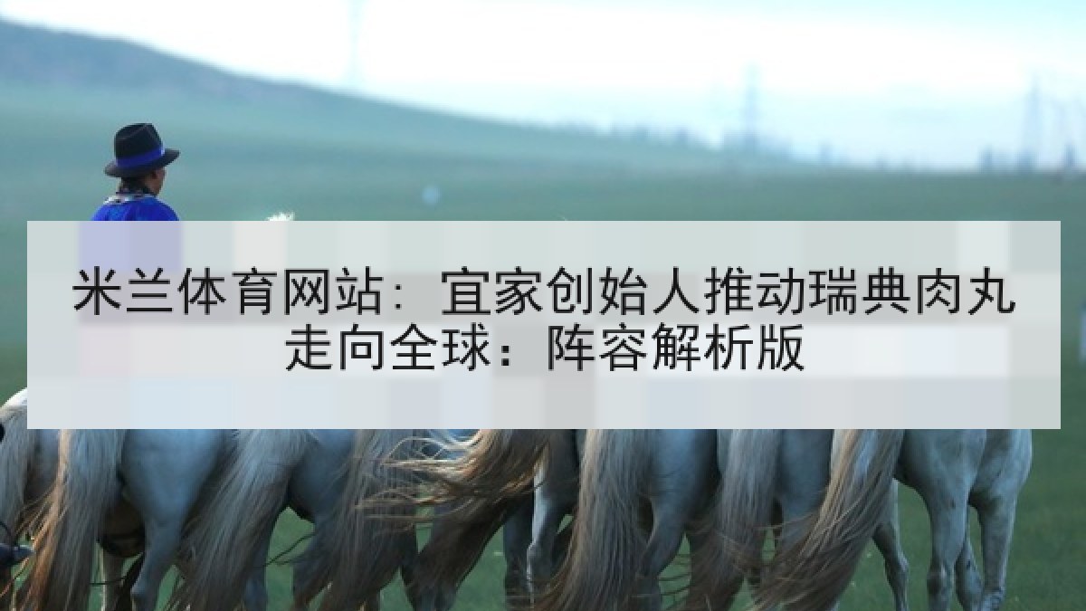 米兰体育网站: 宜家创始人推动瑞典肉丸走向全球：阵容解析版