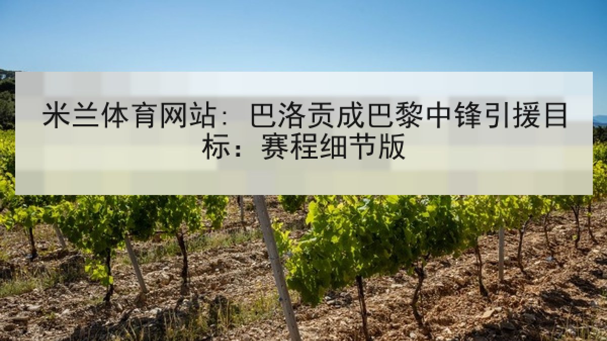 米兰体育网站: 巴洛贡成巴黎中锋引援目标：赛程细节版